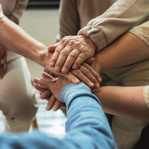 Group Of Elderly People